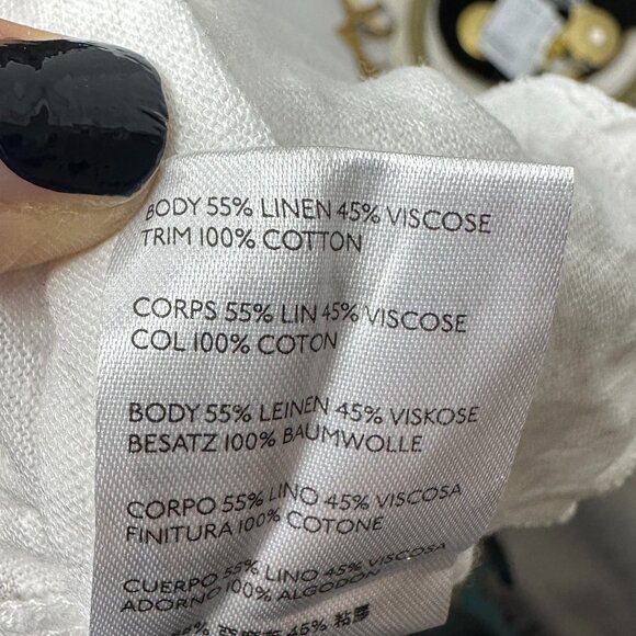 Free People Highland Tee Oversized Swing Knit Top Casual Linen Blend Size Medium - Picture 7 of 11